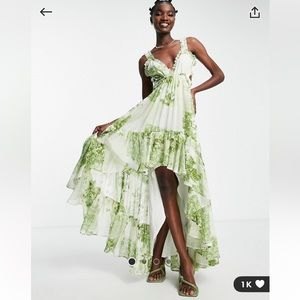 green wedding or evening guest dress size 6